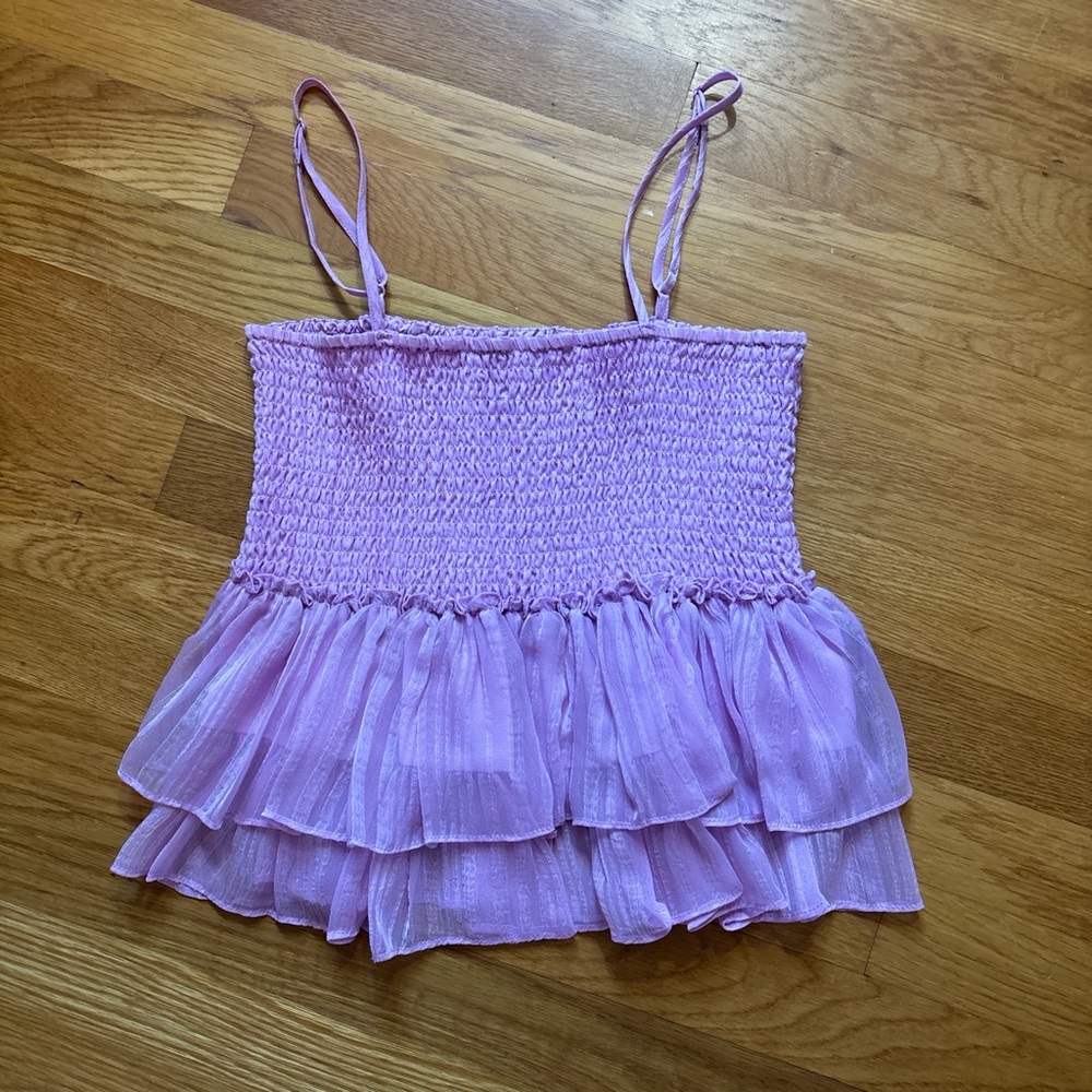 BB Dakota Lilac Smocked Top